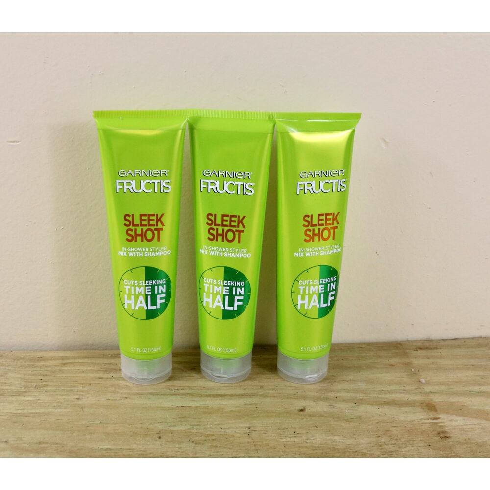 New Garnier Fructis Sleek Shoot Lot of 3 In Shower Styler Mix Shampoo